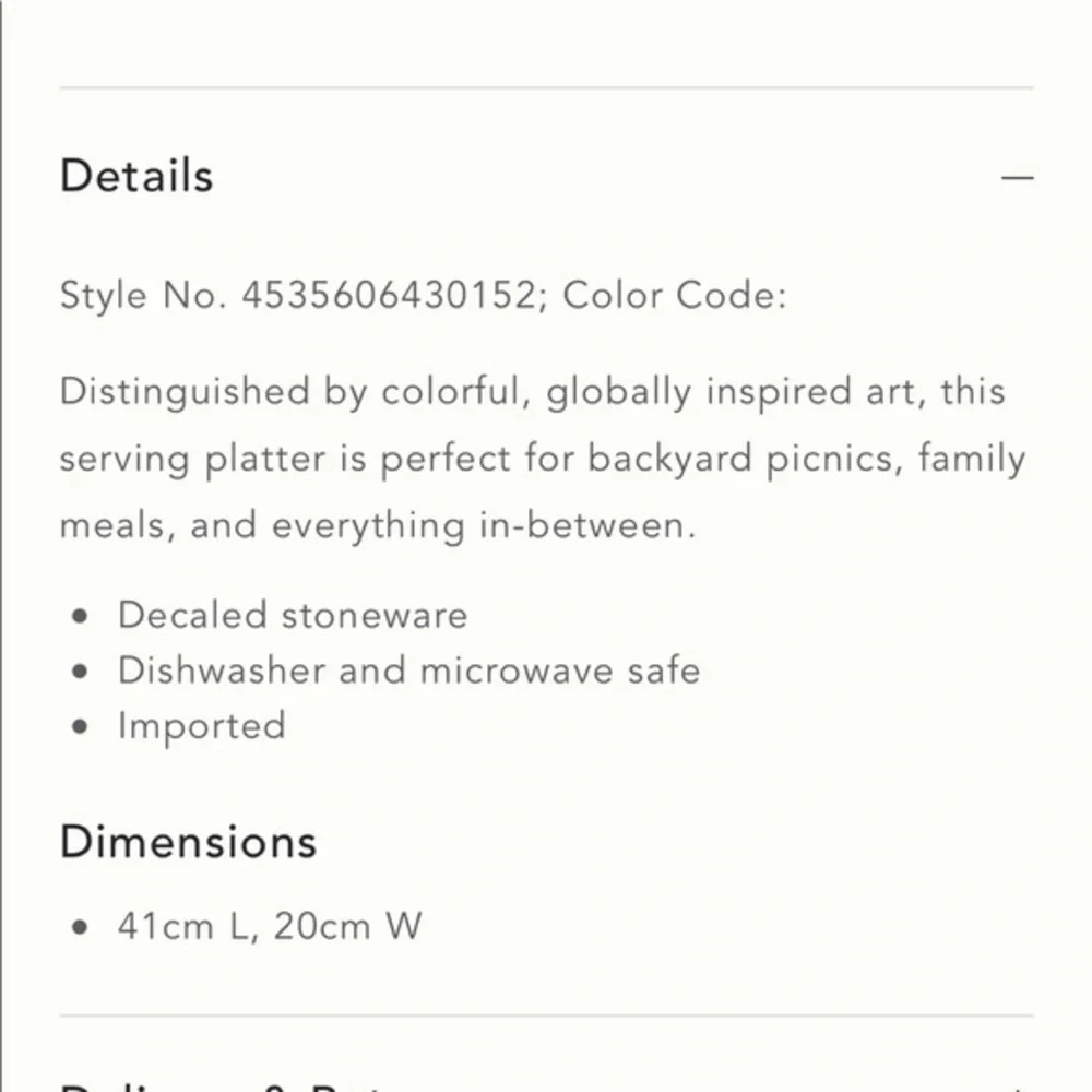 Anthropologie-Macaria Serving Platter